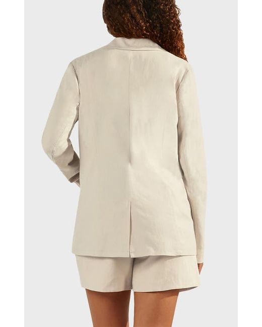 Matty M Natural Bronson Linen Blend Blazer