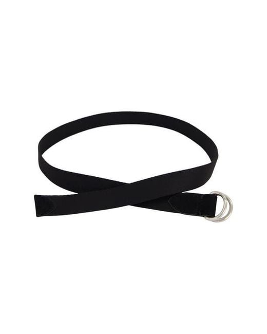 Vince Black D-Ring Webbing Belt