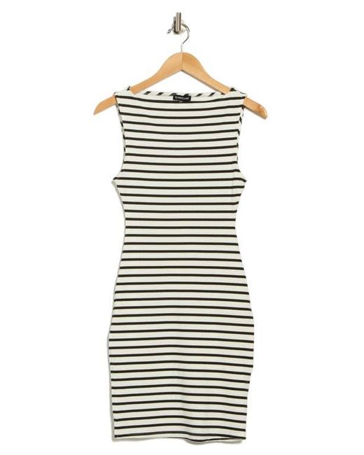Bebe Multicolor Stripe Rib Body-Con Minidress