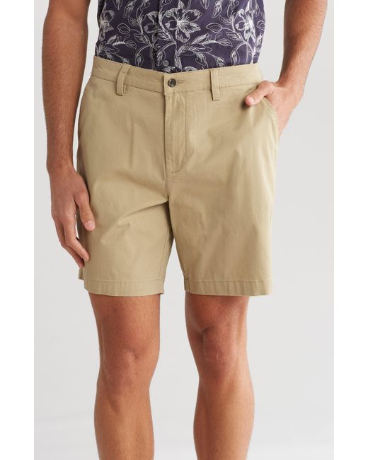Slate & Stone Natural Stretch Cotton Twill Shorts for men
