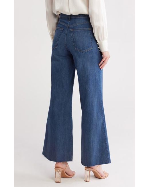 FRAME Blue Palazzo Crop Cutoff Jeans