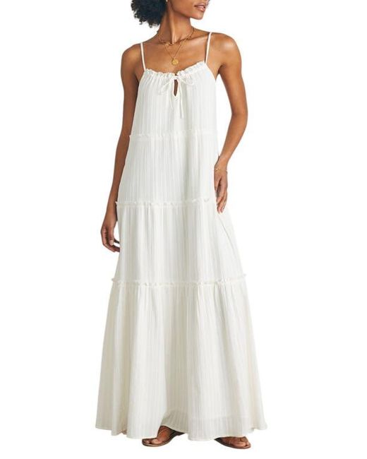 Faherty Brand White Sun Chaser Organic Cotton Maxi Dress