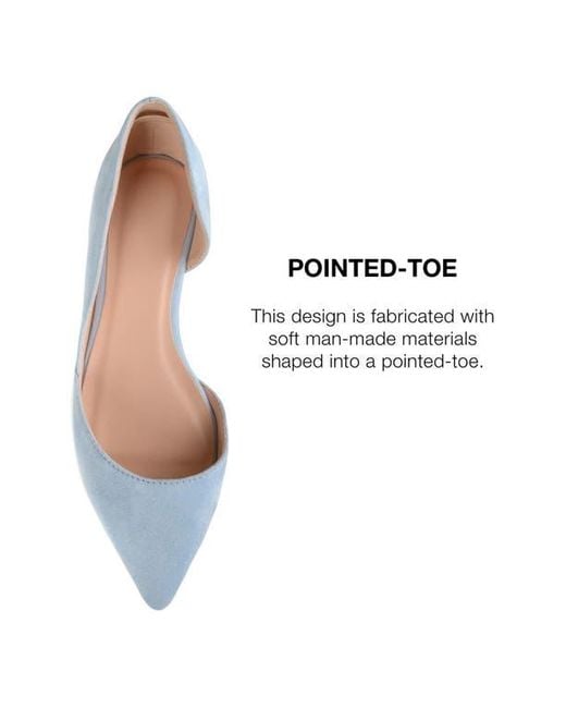 Journee Collection Blue Journee Ester D'Orsay Flat
