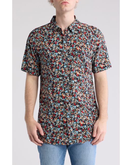 Rip Curl Black Party Pack Short Sleeve Button-up Shirt for men