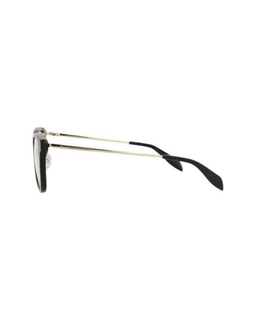 McQueen Black 51Mm Square Optical Glasses