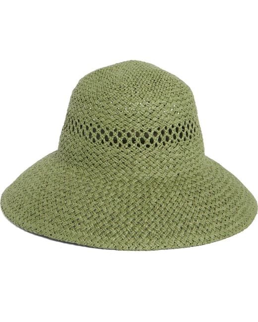 BCBGeneration Green Straw Bucket Hat