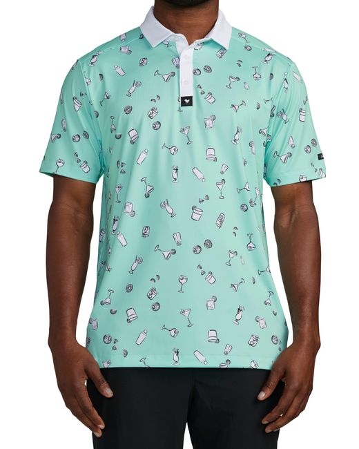 BAD BIRDIE Green Performance Golf Polo At Nordstrom for men