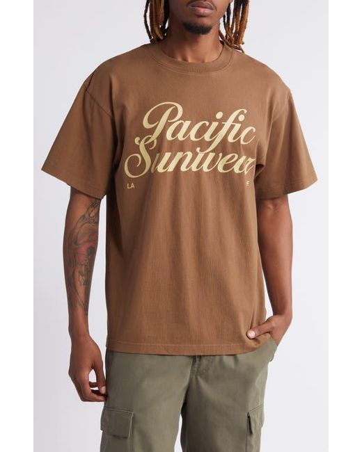 PacSun Brown Script Logo Graphic T-Shirt for men