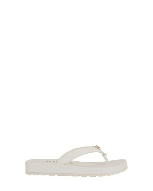 Guess White Candry Flip Flop