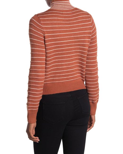 Download Do+Be Collection Stripe Mock Neck Sweater - Lyst