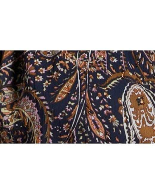 sam edelman boho paisley long sleeve maxi dress Sam Edelman Boho Paisley Long Sleeve Maxi Dress in Brown