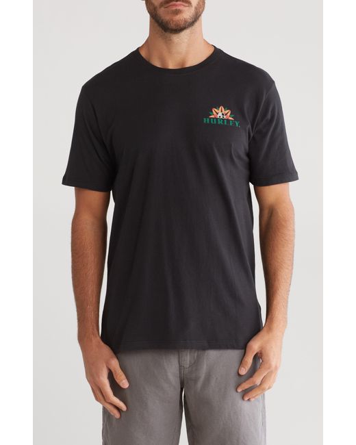 Hurley Black Dark Tropics Graphic T-shirt for men