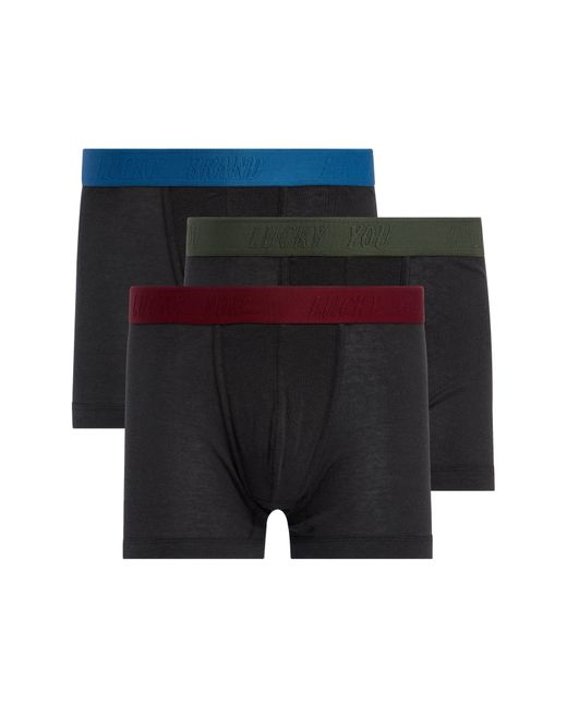 Lucky Brand Black Classic 3-pack Boxer Briefs for men