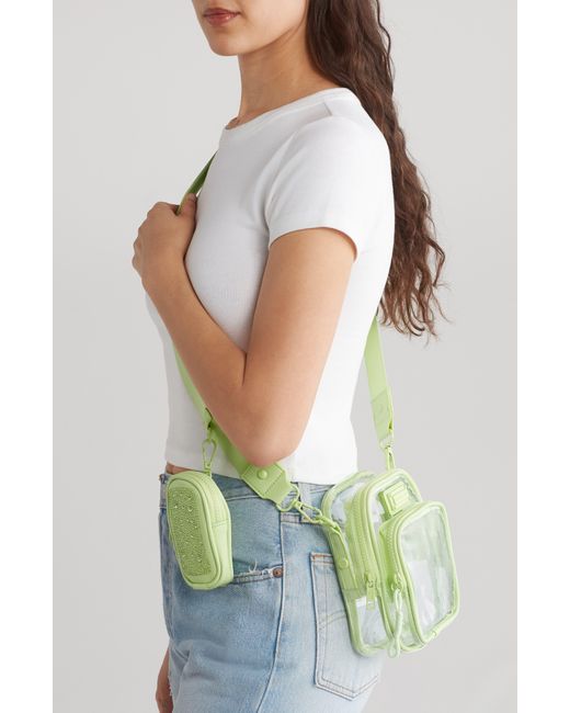 Madden Girl Green Clear Crossbody Bag