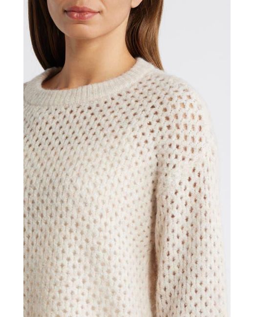 Wit & Wisdom Natural Open Stitch Cuffed Sweater