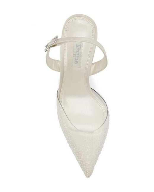 Dune White Divinely Pointed Toe Pump
