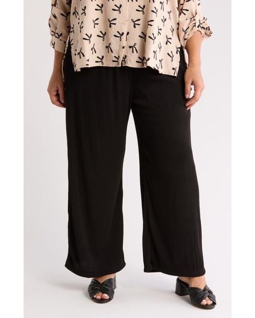 Forgotten Grace Black Pleated Pull-On Pant
