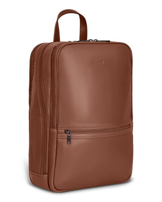 CHAMPS Brown Onyx Leather Backpack for men