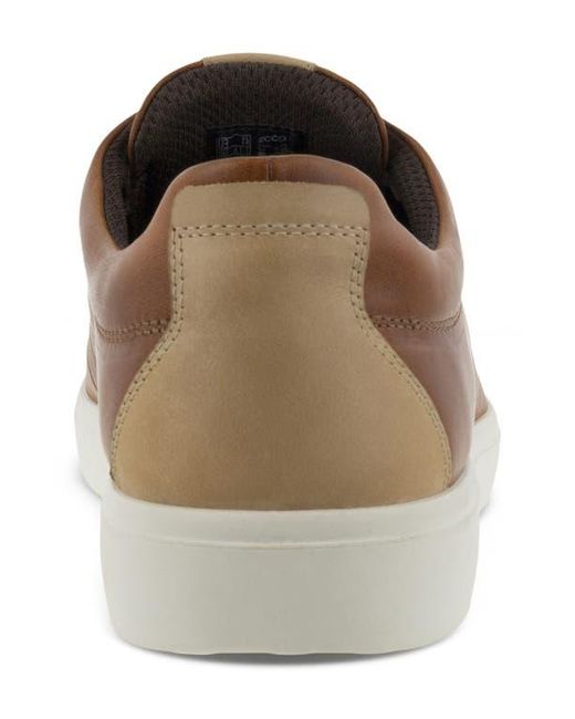 Ecco Brown Soft Classic Leather Sneakers for men