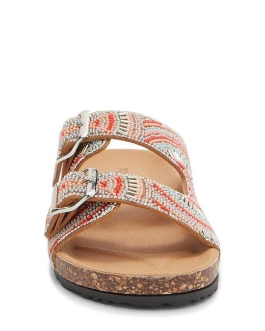 Top Moda Brown Spring Slide Sandal