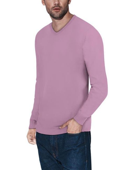 Xray Jeans Purple Ribbed V-Neck Sweater for men