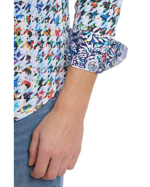 Robert Graham Blue Turbury Button-Up Shirt for men