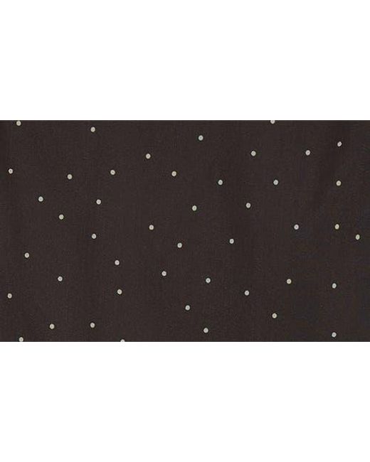 Vince Black Polka Dot Sheer Stretch Silk Midi Skirt