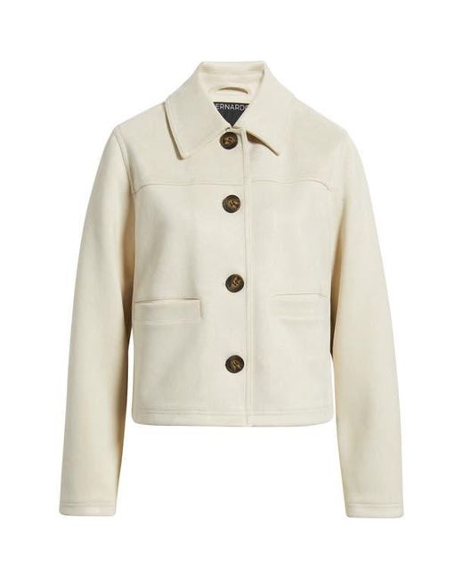 Bernardo White Faux Suede Jacket
