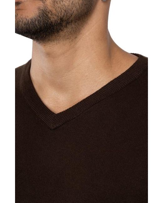 Xray Jeans Black V-Neck Rib Knit Sweater for men