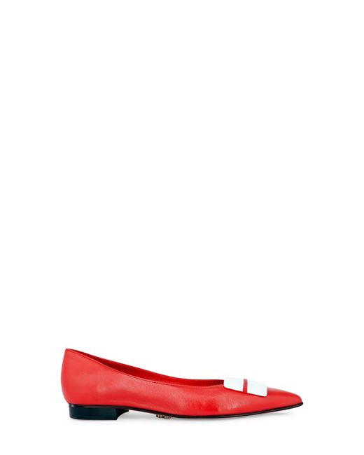 Beautiisoles Ava Pointed Toe Pump In Red Leather At Nordstrom Rack