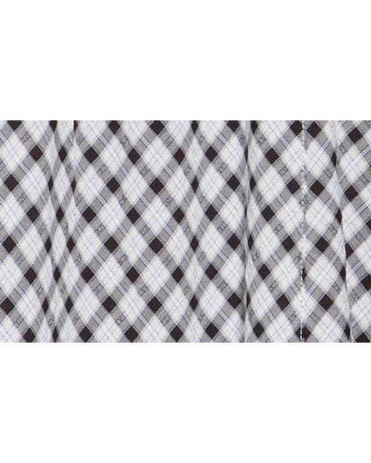 Max Studio Gray Plaid Drawstring Waist Maxi Skirt