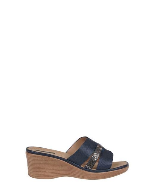 Gc Shoes Blue Francis Wedge Sandal