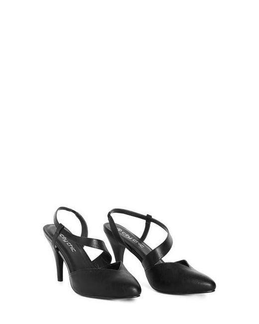 City Chic Black Helen Slingback Pump
