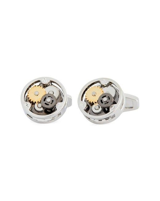 James Michael Metallic Gear Round Cuff Links for men