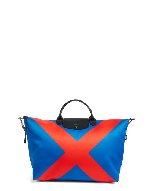 Longchamp Blue Le Pliage Casaque Recycled Canvas Travel Bag