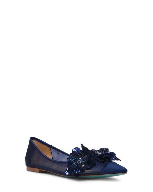 Betsey Johnson Blue Pointed Toe Flat