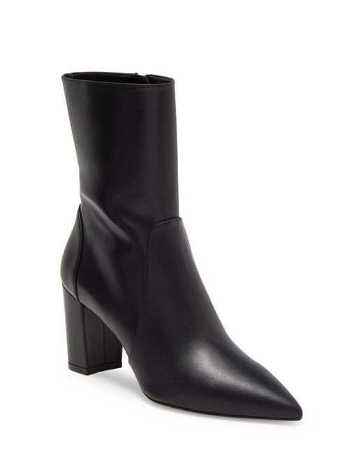 Stuart Weitzman Renegade Block Heel Bootie in Black | Lyst