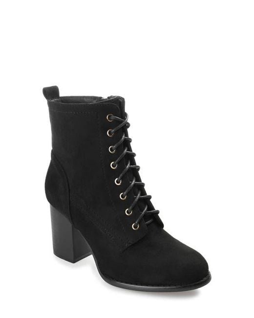 Journee Collection Black Baylor Bootie