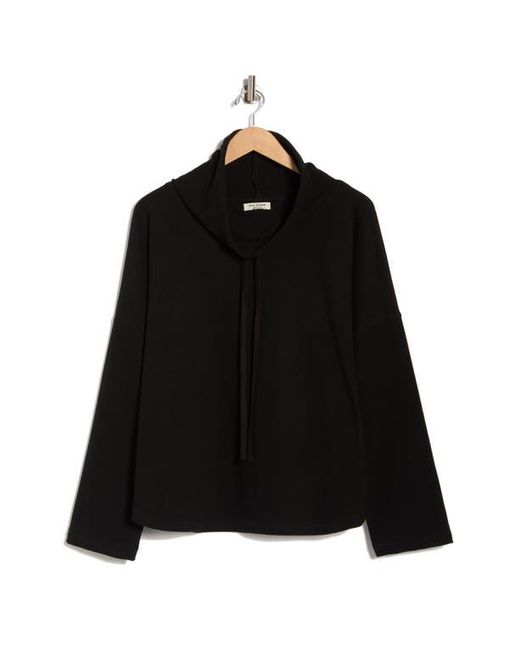 Max Studio Black Funnel Neck Pullover