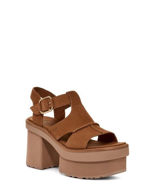 Ugg Brown New Heights Platform Sandal