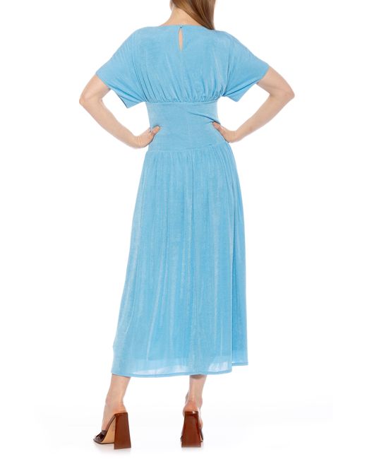 Alexia Admor Blue Luna Dolman Sleeve Maxi Dress