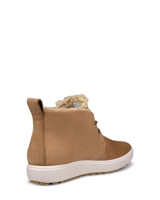 Ecco Brown Soft 7 Tred Faux Shearling Ankle Boot