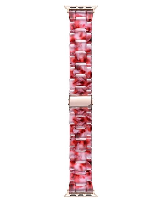 The Posh Tech Red Claire Resin 20mm Apple Watch® Bracelet Watchband for men