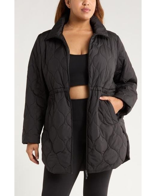 Zella Black Skyline Quilted Jacket