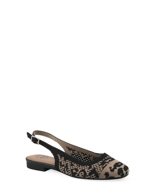 White Mountain Black Bonie Slingback Flat