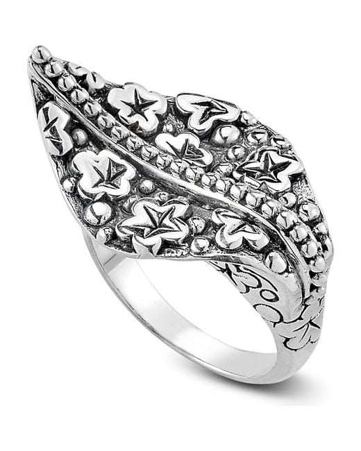 Samuel B. Metallic Sterling Leaf Ring
