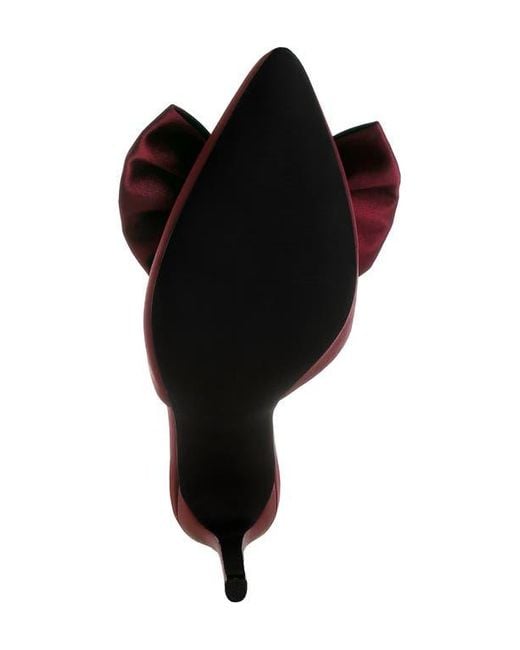 LONDON RAG Red Sidonie Bow Mule Pump