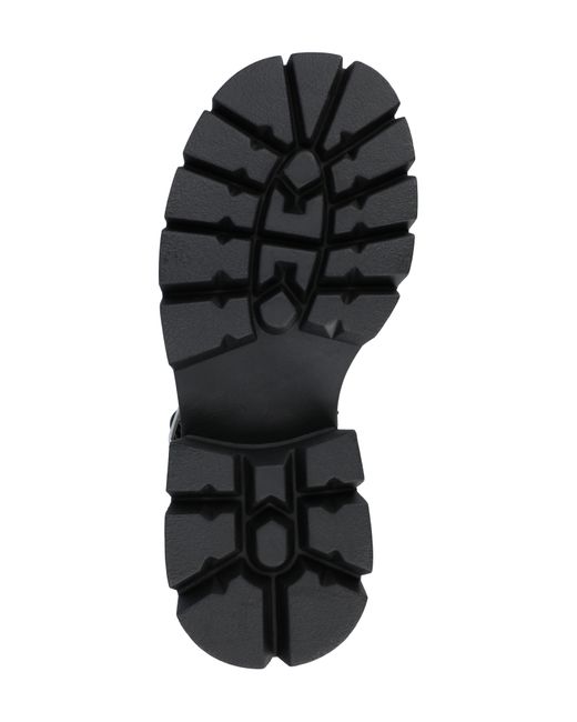 Journee Collection Black Lug Platform Sandal