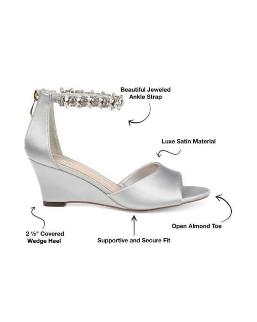 Journee Collection Women's White Journee Connor Embellished Strap