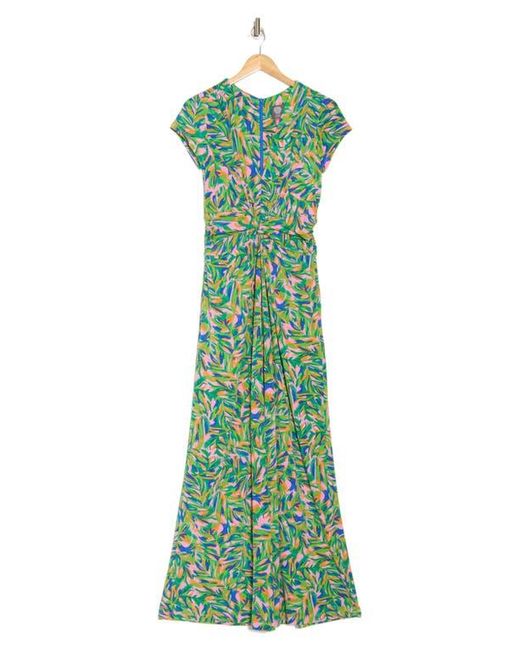 Vince Camuto Green Twist Front Short Sleeve Jumpsuit